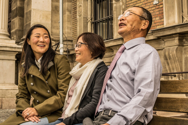 Happy family enjoying vacation Happy vacation captured by Budapest photographer for tourists