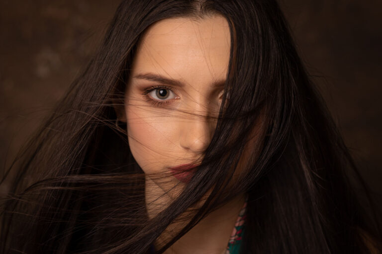 Budapest studio photography portraits face woman by Attila Kapodarca
