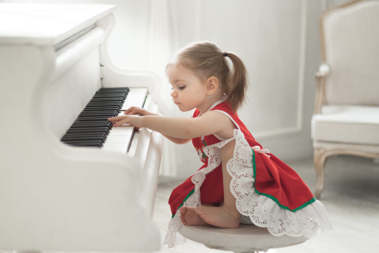 Budapest studio photography portraits baby music piano
