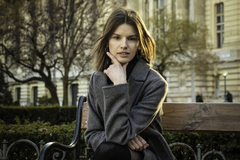 Budapest photographer for tourists portrait in the park