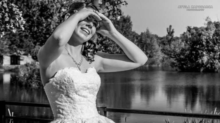 Budapest photographer for tourists captures bride before wedding