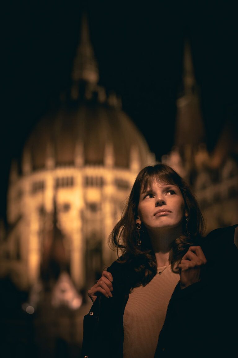 Night photo shoot at Hungarian Parliament Budapest